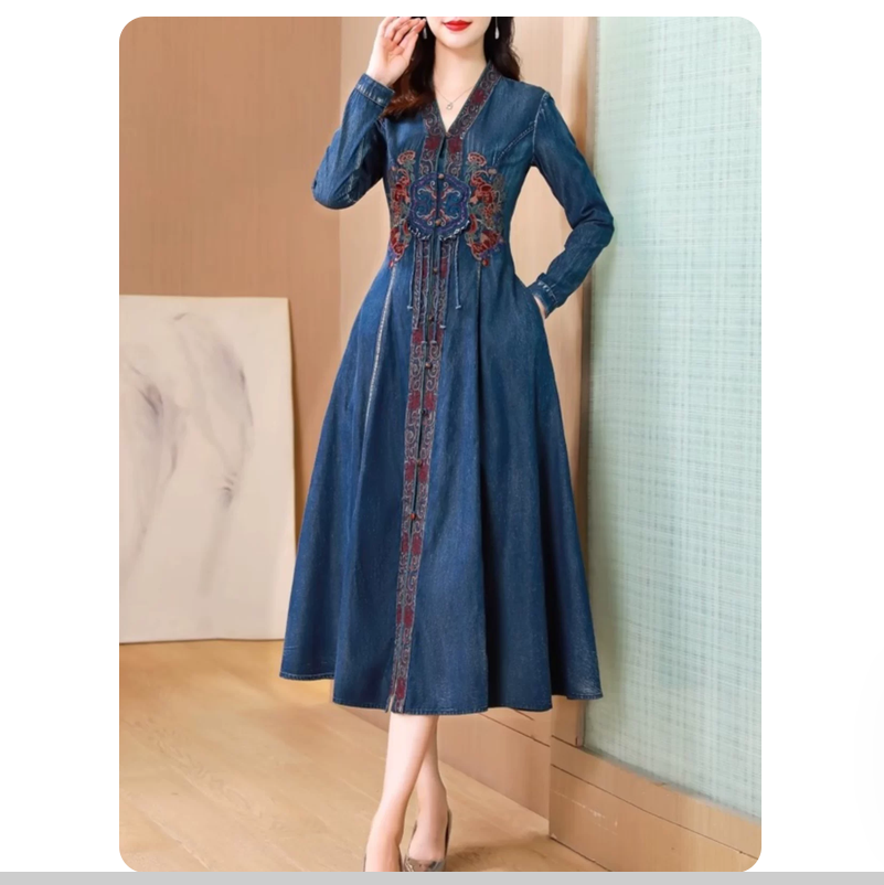 春と秋にぴったりの、新しい刺繍が施されたレトロなエスニック調 - New Ethnic Fashion のレビューと価格