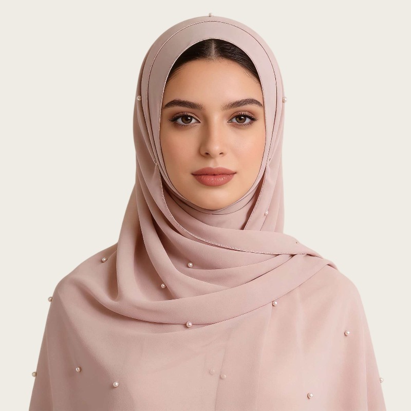 新作エスニック調の無地パールシフォンロングスカーフ。パール装 - New Ethnic Fashion のレビューと価格