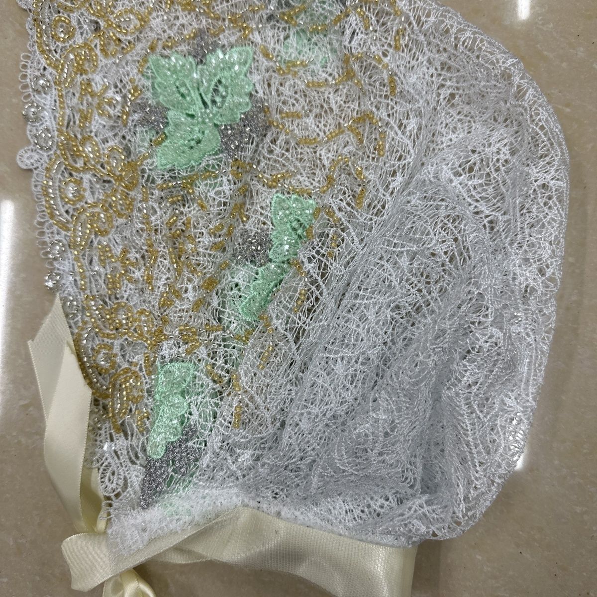女性用高級ハットヒジャブ。ビーズ刺繍が施され、エスニックな雰 - Ethnic Fashion Women のレビューと価格
