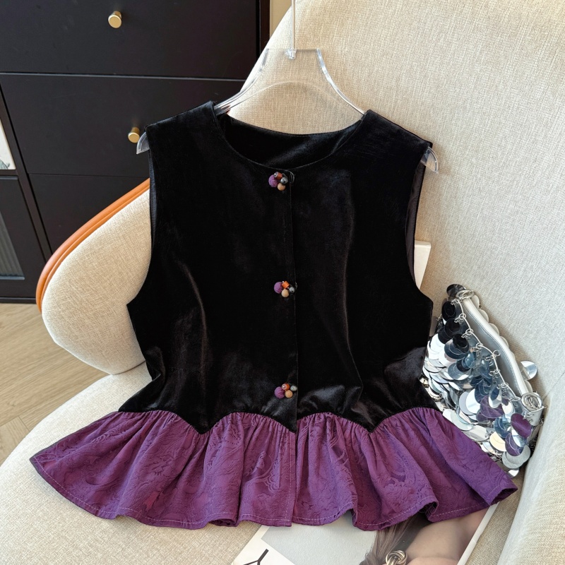 新しい中国風の秋の新ゴールドベルベットパッチワーク刺繍ワイド - New Ethnic Fashion のレビューと価格